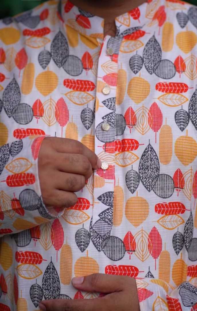 প্রিন্টের,কটন,পান্জাবি