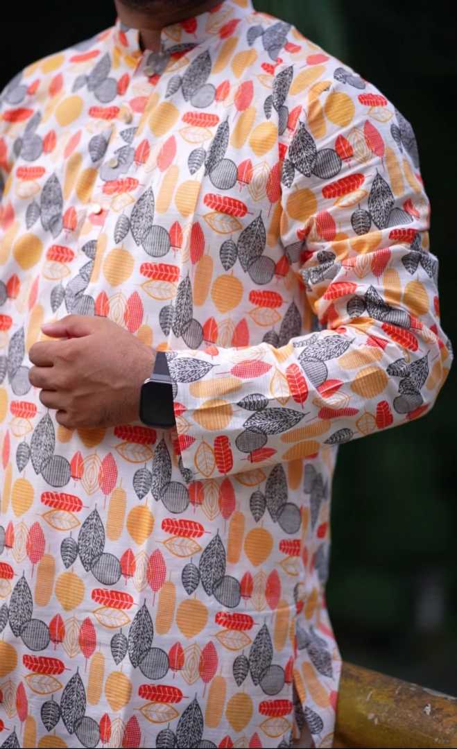 প্রিন্টের,কটন,পান্জাবি