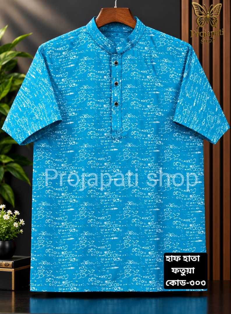 হাফা,হাতা,সুতি,কাপড়ের,ফতুয়া=কোড-303