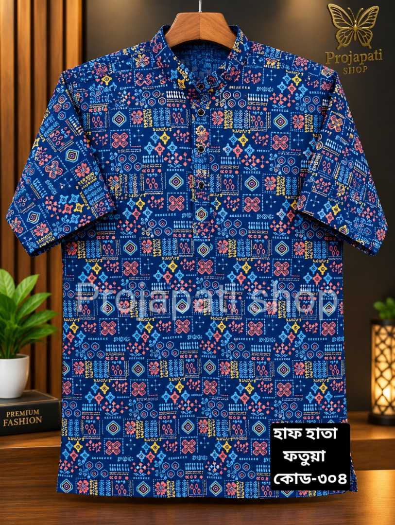 হাফা,হাতা,সুতি,কাপড়ের,ফতুয়া=কোড-304