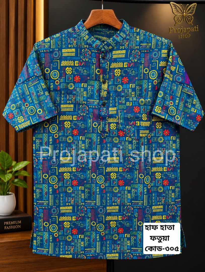 হাফা,হাতা,সুতি,কাপড়ের,ফতুয়া=কোড-305